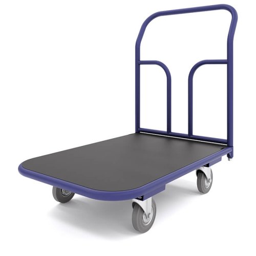Тележка платформенная с резиновым покрытием ТПР 4 (600x1200 мм, колеса серая резина 160 мм)