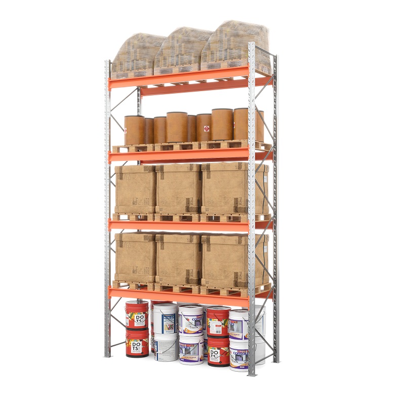 Стеллаж металлический паллетный 6000х2700х1100 мм (100.1.5). Ярусы: пол+4