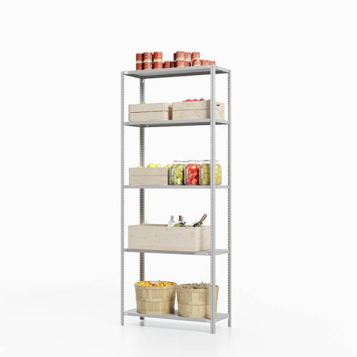 Стеллаж металлический для погреба ТС Лайт, 1800x700x300 мм. Полки: 5 шт. металл (ТС 18070350)