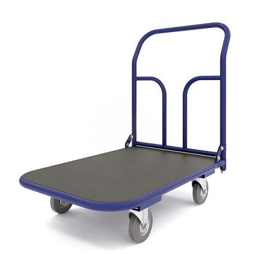 Тележка платформенная с резиновым покрытием ТПР 6 (800x1200 мм, колеса серая резина 125 мм)