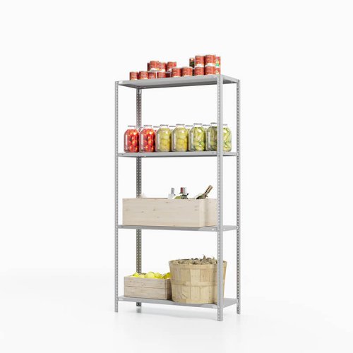 Стеллаж для погреба ТС Лайт, 1500x1000x400 мм. Полки: 4 шт. металл (ТС 15100440)