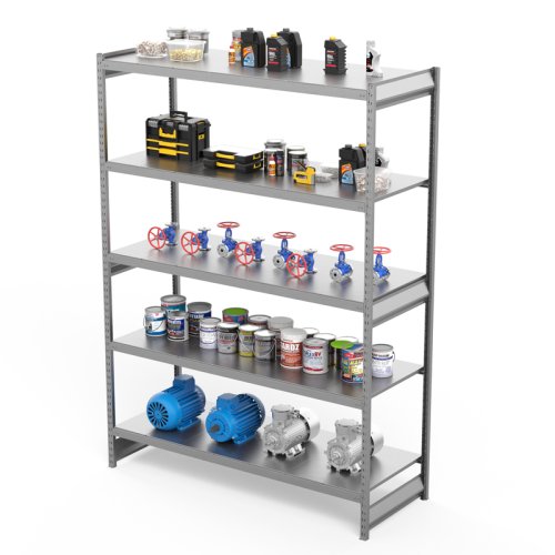 Стеллаж грузовой СГ Ультра (2500х1800х800 мм) 5 ярусов, цинк (СГУ 2518085)