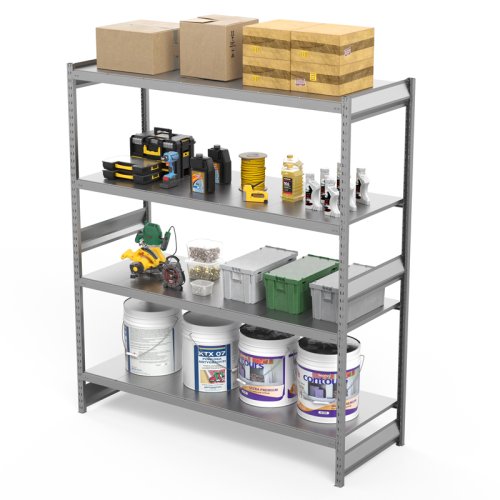 Стеллаж металлический СГ Ультра / СГУ (2500x1800х500 мм) 4 яруса, цинк (СГУ 2518054)