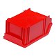 Пластиковый лоток для склада красный, сплошной (250х148х130) – изображение №2