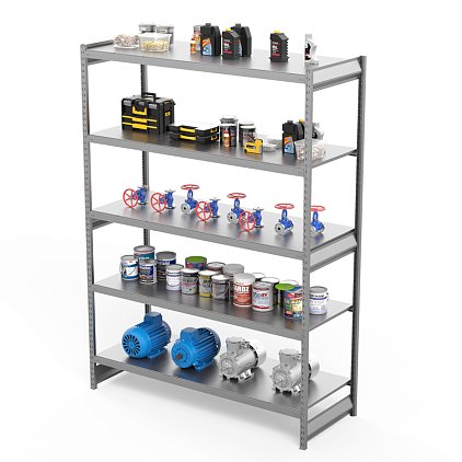 Стеллаж грузовой СГ Ультра (3000х1200х800 мм) 5 ярусов, цинк