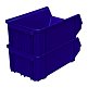 Пластиковый лоток для склада синий, сплошной (400х230х150) – изображение №3