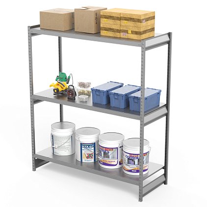 Стеллаж грузовой СГ Ультра (2000х2100х600 мм) 3 яруса, цинк (СГУ 2021063)