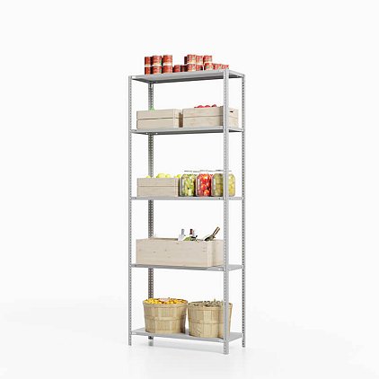 Стеллаж для погреба ТС Лайт, 1800x1200x300 мм. Полки: 5 шт. металл (ТС 18120350)